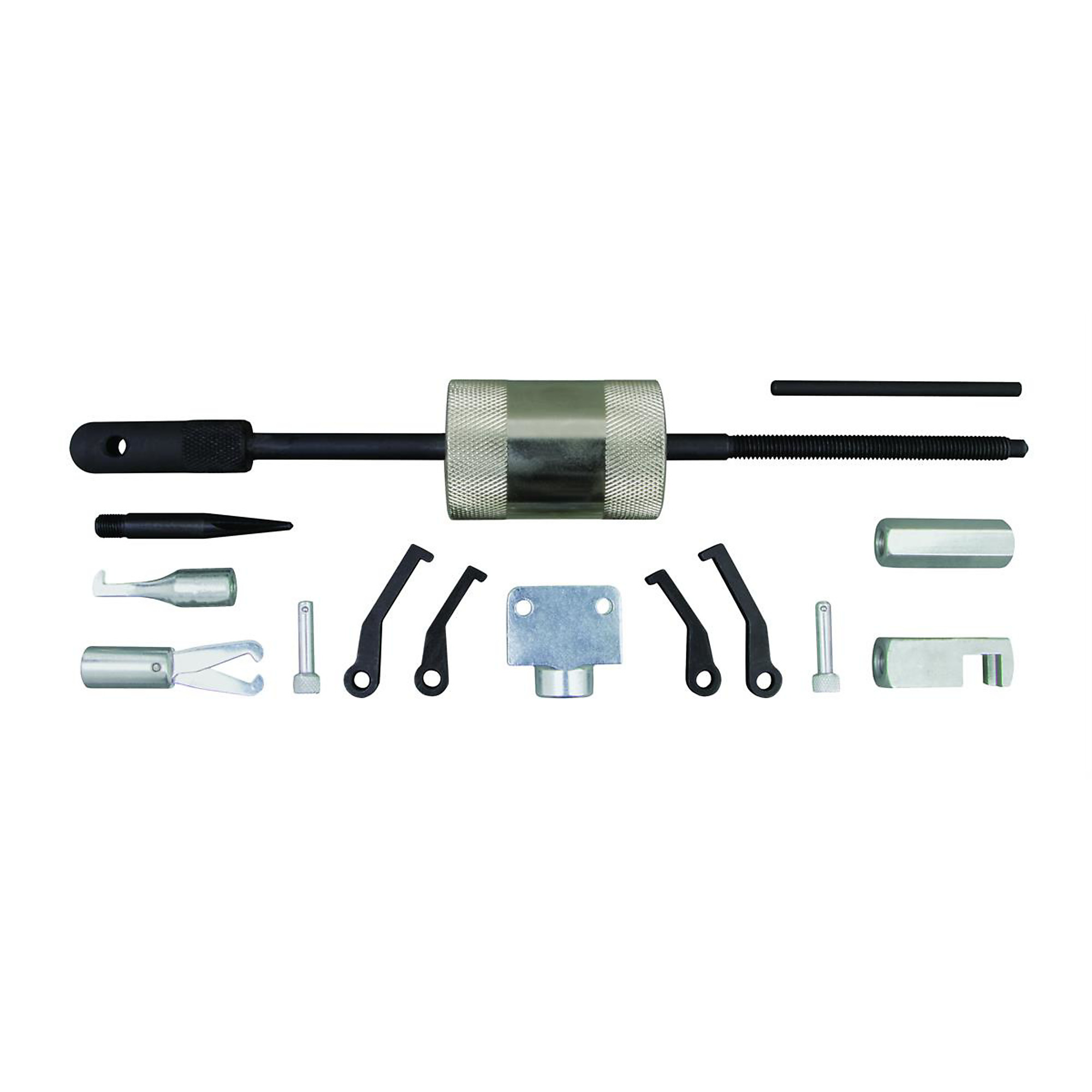 Horizon Tool Light-Duty Slide Hammer and Puller Set — 14-Piece, 3/8in. to 1 1/4in. Inside Spread, 3in. Outer Spread, Model# CAL49700